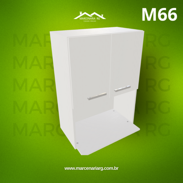 AÉREO SUP 2 PORTAS VERTICAIS E MÓDULO MICROONDAS M 66 "MEDIDAS  MÁXIMAS E MÍNIMAS"