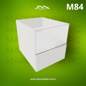 BALCÃO COM 1 GAVETÃO COM 1 VÃO SUP EM MDF M84 "MEDIDAS MÁXIMAS E MÍNIMAS"