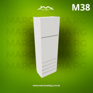 TORRE QUENTE 2 PORTAS VERTICAIS 4 GAVETAS M38 "MEDIDAS  MÁXIMAS E MÍNIMAS"