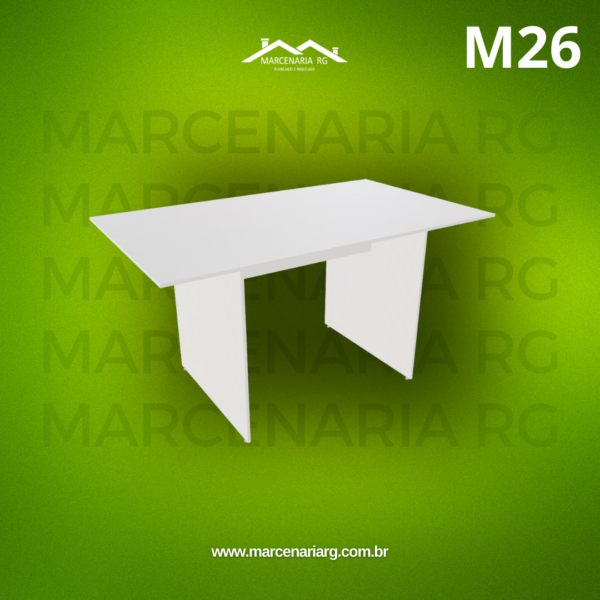 MESA DE JANTAR SIMPLES M26 "MEDIDAS  MÁXIMAS E MÍNIMAS"