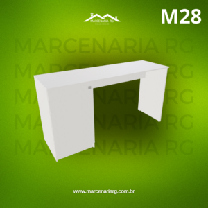 MESA COM ARMÁRIO DE  1 PORTA LADO ESQUERDO OU DIREITO M28 "MEDIDAS  MÁXIMAS E MÍNIMAS"