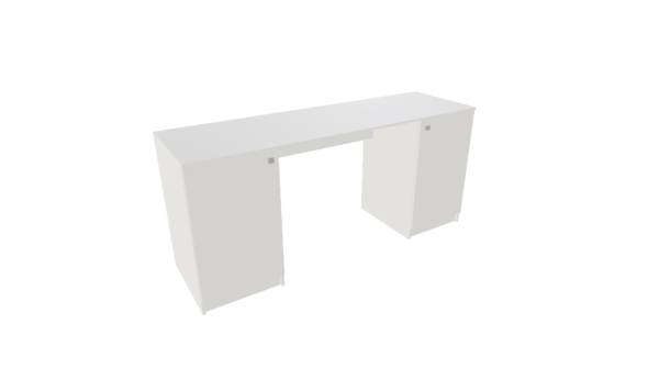 MESA COM 2 ARMÁRIOS COM PORTAS VERTICAIS LADO DIREITO E ESQUERDO  M21  "MEDIDAS  MÁXIMAS E MÍNIMAS" - Imagem 3
